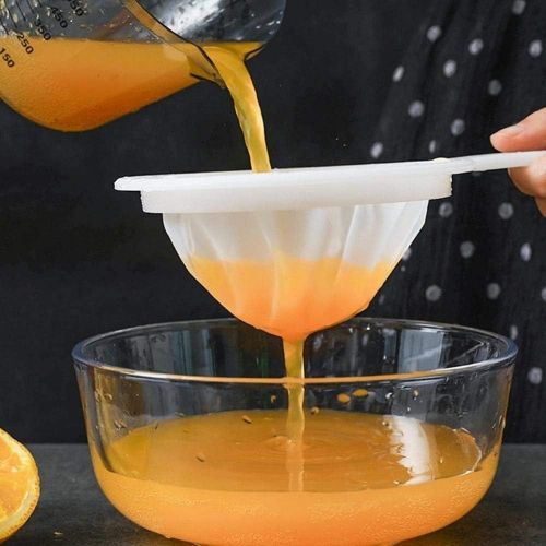 제네릭 Generic Kitchen Ultra-Fine Nylon Mesh Strainer I Plastic Sieve Filter Spoon For Soy Milk Coffee Milk Yogurt Juice Kefir coladores de cocina (200 Mesh)