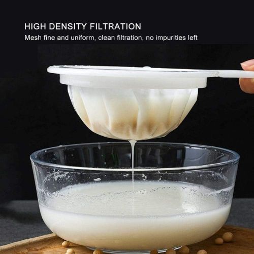 제네릭 Generic Kitchen Ultra-Fine Nylon Mesh Strainer I Plastic Sieve Filter Spoon For Soy Milk Coffee Milk Yogurt Juice Kefir coladores de cocina (200 Mesh)