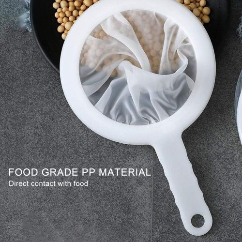 제네릭 Generic Kitchen Ultra-Fine Nylon Mesh Strainer I Plastic Sieve Filter Spoon For Soy Milk Coffee Milk Yogurt Juice Kefir coladores de cocina (200 Mesh)