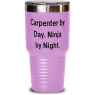 Generic Best Carpenter 30oz Tumbler, Carpenter by Day. Ninja by Night, For Coworkers, Present From Boss, Insulated Tumbler For Carpenter
