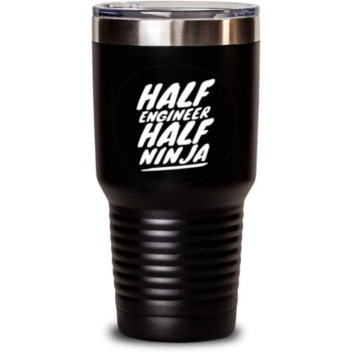 제네릭 Generic Half Engineer Half Ninja Tumbler - Art, Graphic, Success, Happiness, Quote, Joke, Sayings 30oz Tumbler