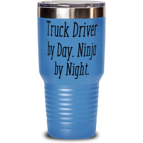 제네릭 Generic Nice Truck driver 30oz Tumbler, Truck Driver by Day. Ninja by Night, Fancy for Colleagues, Birthday