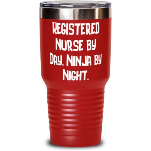 제네릭 Generic Inspirational Registered nurse, Registered Nurse by Day. Ninja by Night, Funny Birthday From Friends