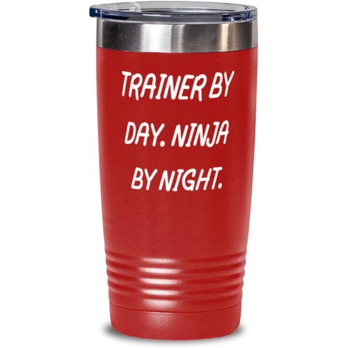 제네릭 Generic Trainer by Day. Ninja by Night. 20oz Tumbler, Trainer Present From Colleagues, Love Stainless Steel Tumbler For Colleagues