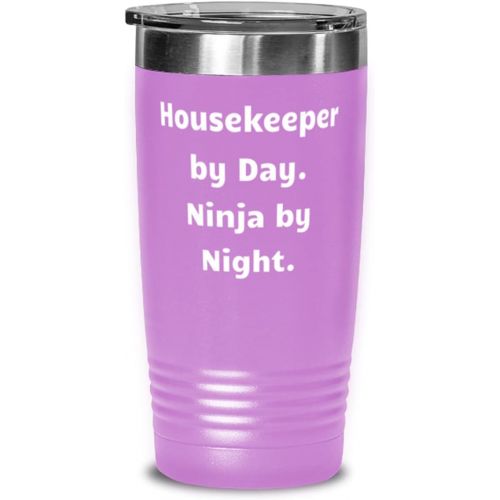 제네릭 Generic Housekeeper For Men Women, Housekeeper by Day. Ninja by, Funny Housekeeper 20oz Tumbler, Stainless Steel Tumbler From Colleagues