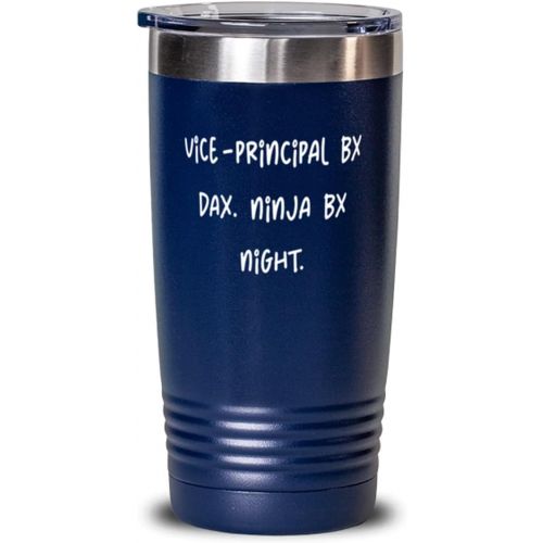 제네릭 Generic Sarcastic Vice-Principal 20oz Tumbler, Vice-principal by Day. Ninja by Night, Present For Men Women, Funny From Friends