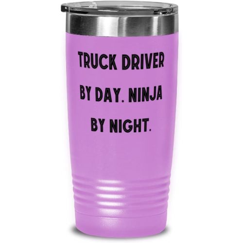 제네릭 Generic Useful Truck driver, Truck Driver by Day. Ninja by Night, Best 20oz Tumbler For Coworkers From Friends