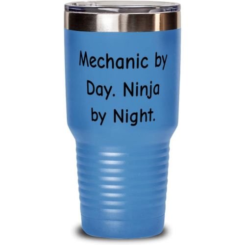 제네릭 Generic Mechanic by Day. Ninja by Night. 30oz Tumbler, Mechanic Present From Colleagues, Epic Insulated Tumbler For Coworkers