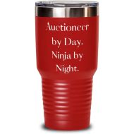 Generic Auctioneer For Colleagues, Auctioneer by Day. Ninja by Night, Motivational Auctioneer 30oz Tumbler, Insulated Tumbler From Colleagues