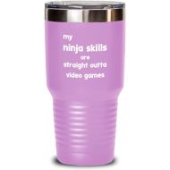 Generic Funny Video games Tumbler My ninja skills are straight outta video games Gift For Men and Women 30oz, Magenta