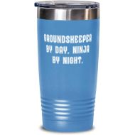 Generic Groundskeeper by Day. Ninja by Night. 20oz Tumbler, Groundskeeper Stainless Steel Tumbler, Motivational For Groundskeeper