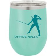 Generic Administrative Assistant For Office Manager Office Ninja Secretary Appreciation Present For Birthday, Anniversary, Valentines Day 12 Oz Teal Stemless Wine Tumbler