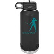 Generic Administrative Assistant For Office Manager Office Ninja Secretary Appreciation Present For Birthday, Anniversary, Valentines Day 32 Oz Black Water Bottle Straw