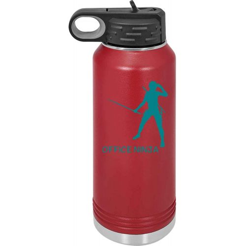 제네릭 Generic Administrative Assistant For Office Manager Office Ninja Secretary Appreciation Present For Birthday, Anniversary, Valentines Day 32 Oz Maroon Water Bottle Straw