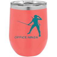 Generic Administrative Assistant For Office Manager Office Ninja Secretary Appreciation Present For Birthday, Anniversary, Valentines Day 12 Oz Coral Stemless Wine Tumbler