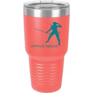 Generic Administrative Assistant For Office Manager Office Ninja Secretary Appreciation Present For Birthday, Anniversary, Valentines Day 30 Oz Coral Ringneck Tumbler