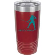 Generic Administrative Assistant For Office Manager Office Ninja Secretary Appreciation Present For Birthday, Anniversary, Valentines Day 20 Oz Maroon Ringneck Tumbler