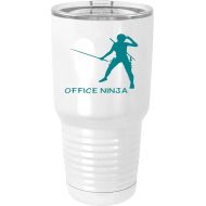 Generic Administrative Assistant For Office Manager Office Ninja Secretary Appreciation Present For Birthday, Anniversary, Valentines Day 30 Oz White Ringneck Tumbler