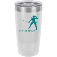 Generic Administrative Assistant For Office Manager Office Ninja Secretary Appreciation Present For Birthday, Anniversary, Valentines Day 20 Oz White Ringneck Tumbler