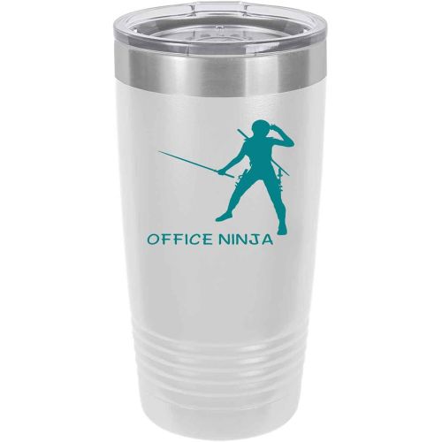 제네릭 Generic Administrative Assistant For Office Manager Office Ninja Secretary Appreciation Present For Birthday, Anniversary, Valentines Day 20 Oz White Ringneck Tumbler