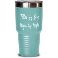 Generic Teller by Day. Ninja by Night. 30oz Tumbler, Teller Stainless Steel Tumbler, Inspirational For Teller