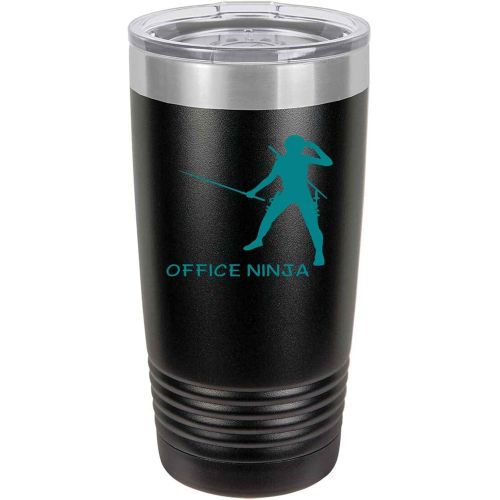 제네릭 Generic Administrative Assistant For Office Manager Office Ninja Secretary Appreciation Present For Birthday, Anniversary, Valentines Day 20 Oz Black Ringneck Tumbler