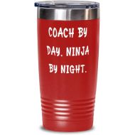 Generic Gag Coach 20oz Tumbler, Coach by Day. Ninja by Night, For Coworkers, Present From Team Leader, Insulated Tumbler For Coach