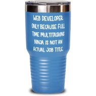 Generic Sarcasm Web developer 30oz Tumbler, Web Developer. Only Because Full Time Multitasking Ninja, Present For Friends, Gag s From Friends