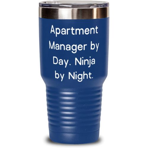 제네릭 Generic Sarcasm Apartment manager s, Apartment Manager by Day. Ninja by Night, Birthday 30oz Tumbler For Apartment manager