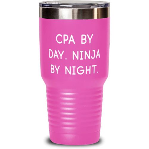 제네릭 Generic Reusable CPA 30oz Tumbler, CPA by Day. Ninja by Night, Love s for Coworkers, Birthday s