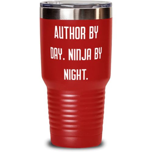 제네릭 Generic Fun Author 30oz Tumbler, Author by Day. Ninja by Night, Special s for Colleagues, Birthday s