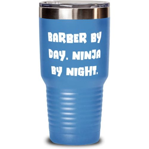 제네릭 Generic Epic Barber s, Barber by Day. Ninja by Night, Gag Birthday 30oz Tumbler s For Colleagues