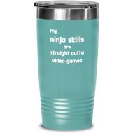 Generic Funny Video games Tumbler My ninja skills are straight outta video games Gift For Men and Women 20oz, Teal Green