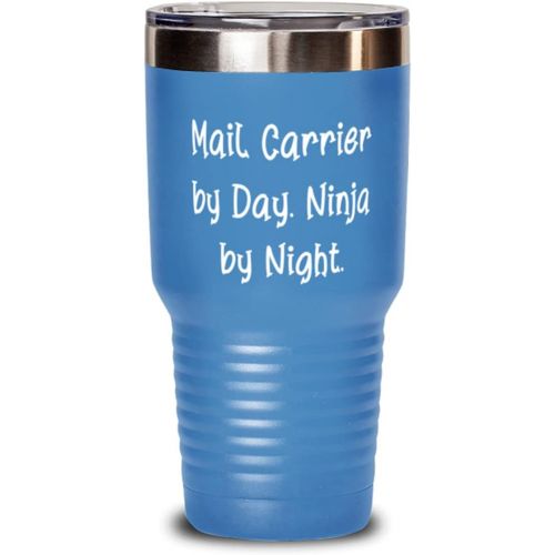 제네릭 Generic Mail Carrier by Day. Ninja by Night. 30oz Tumbler, Mail carrier Present From Boss, Fun Stainless Steel Tumbler For Colleagues