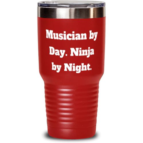 제네릭 Generic Musician by Day. Ninja by Night. 30oz Tumbler, Musician Stainless Steel Tumbler, Inspire Gifts For Musician