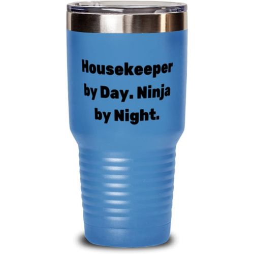 제네릭 Generic Housekeeper by Day. Ninja by Night. 30oz Tumbler, Housekeeper Insulated Tumbler, Cool Gifts For Housekeeper