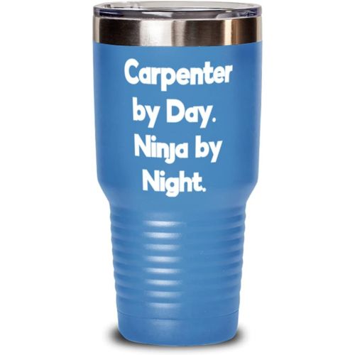 제네릭 Generic Reusable Carpenter Gifts, Carpenter by Day. Ninja by Night, Unique 30oz Tumbler For Coworkers From Friends