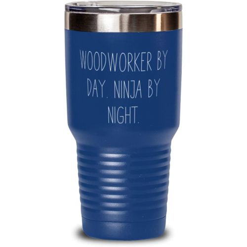 제네릭 Generic Unique Woodworker 30oz Tumbler, Woodworker by Day. Ninja by Night, Fun Gifts for Coworkers, Holiday Gifts