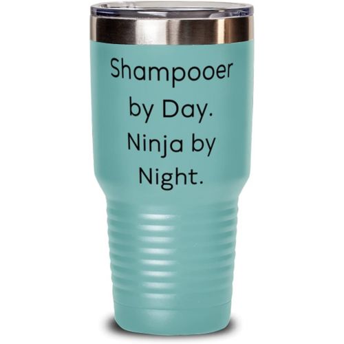 제네릭 Generic Shampooer by Day. Ninja by Night. 30oz Tumbler, Shampooer Stainless Steel Tumbler, Gag Gifts For Shampooer