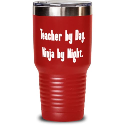 제네릭 Generic Funny Teacher Gifts, Teacher by Day. Ninja by Night, Holiday 30oz Tumbler For Teacher