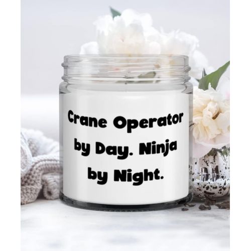 제네릭 Generic Fun Crane operator Candle, Crane Operator by Day. Ninja by Night, Present For Friends, Reusable Gifts From Friends