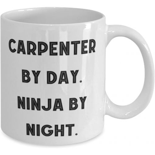 제네릭 Generic Inspire Carpenter 11oz 15oz Mug, Carpenter by Day. Ninja by Night, Cute Gifts for Friends, Christmas Gifts