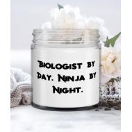 Generic Special Biologist Gifts, Biologist by Day. Ninja by Night, Brilliant Christmas Candle Gifts For Men Women