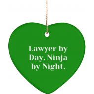 Generic Cool Lawyer Heart Ornament, Lawyer by Day. Ninja by Night., Inappropriate Gifts for Friends