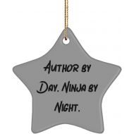 Generic Author by Day. Ninja by Night. Star Ornament, Author Present from Friends, Inspire for Colleagues