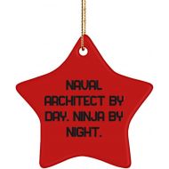 Generic Brilliant Naval Architect Gifts, Naval Architect by Day. Ninja by Night., Gag Christmas Star Ornament Gifts for Friends