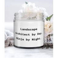 Generic Brilliant Landscape Architect Gifts, Landscape Architect by Day. Ninja by Night, Gag Candle For Men Women From Friends