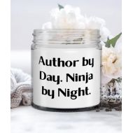 Generic Funny Author Candle, Author by Day. Ninja by Night, Present For Men Women, Motivational Gifts From Boss