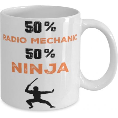 제네릭 Generic Radio Mechanic Ninja Coffee Mug, Radio Mechanic Ninja, Unique Cool Gifts For Professionals and co-workers