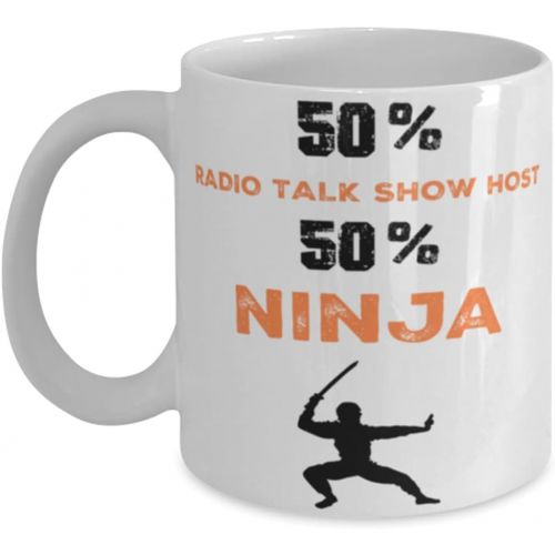 제네릭 Generic Radio Talk Show Host Ninja Coffee Mug, Radio Talk Show Host Ninja, Unique Cool Gifts For Professionals and co-workers